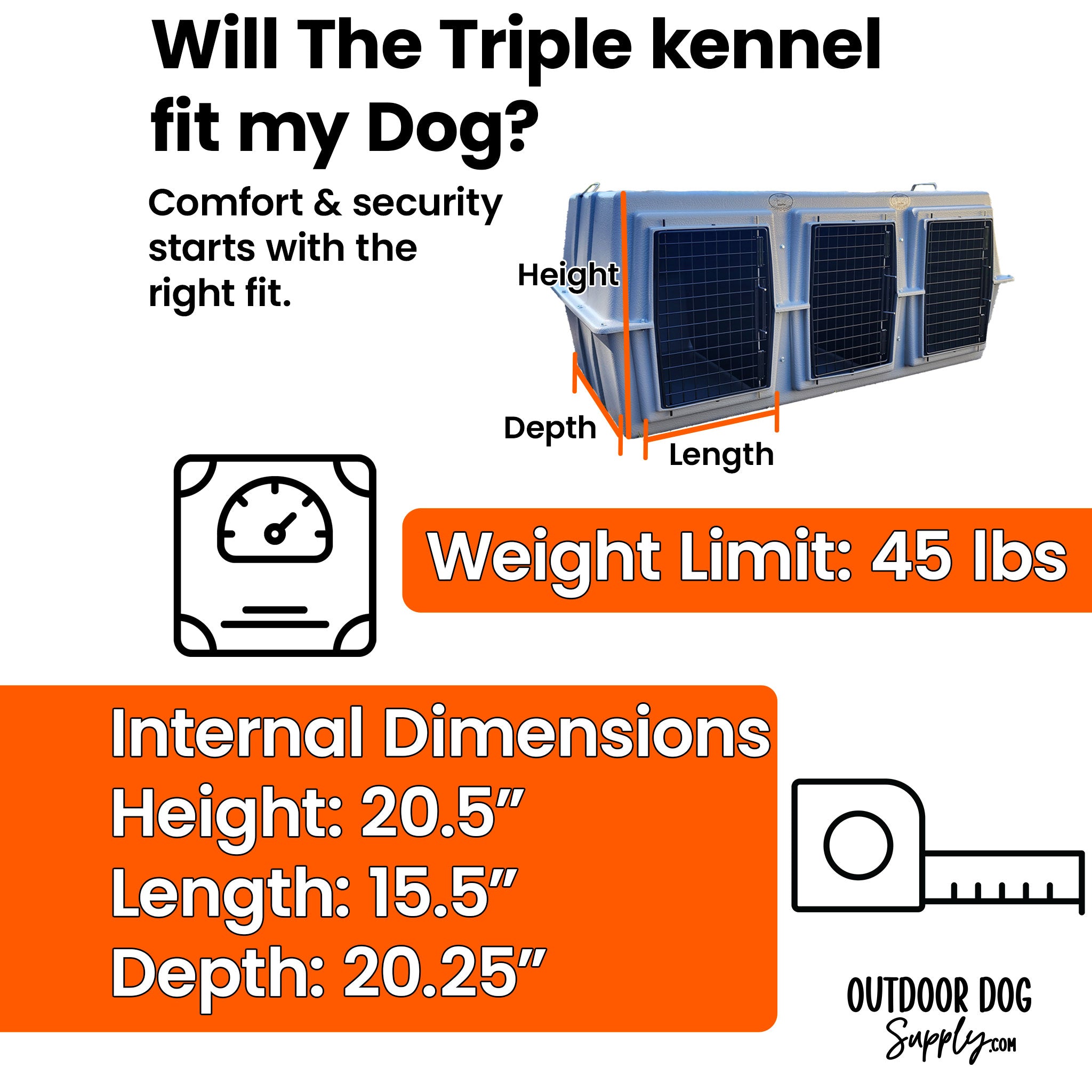 Easy Loader Triple Dog Crate Triple-Bay Truck Dog Kennel