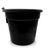 Flatback Bucket 20qt with Handle- Black