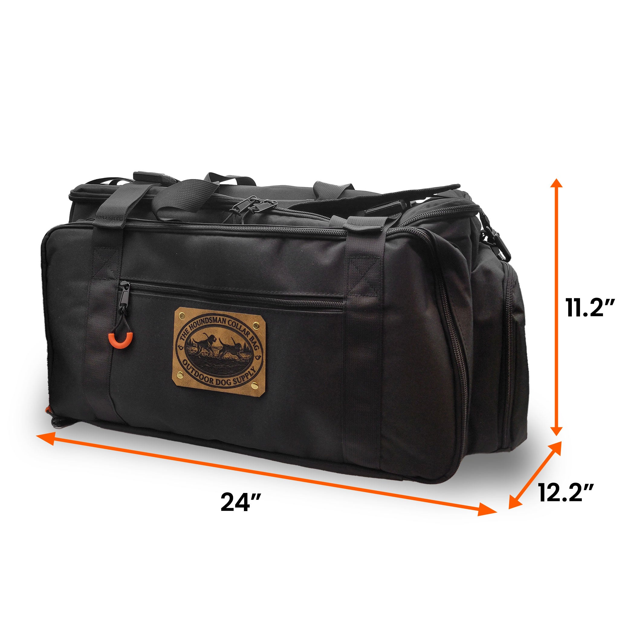 Dimensions for the large houndsman charging and travel bag