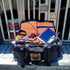 top view of Garmin Alpha equipment in the  Houndsmen charging and travel bag 