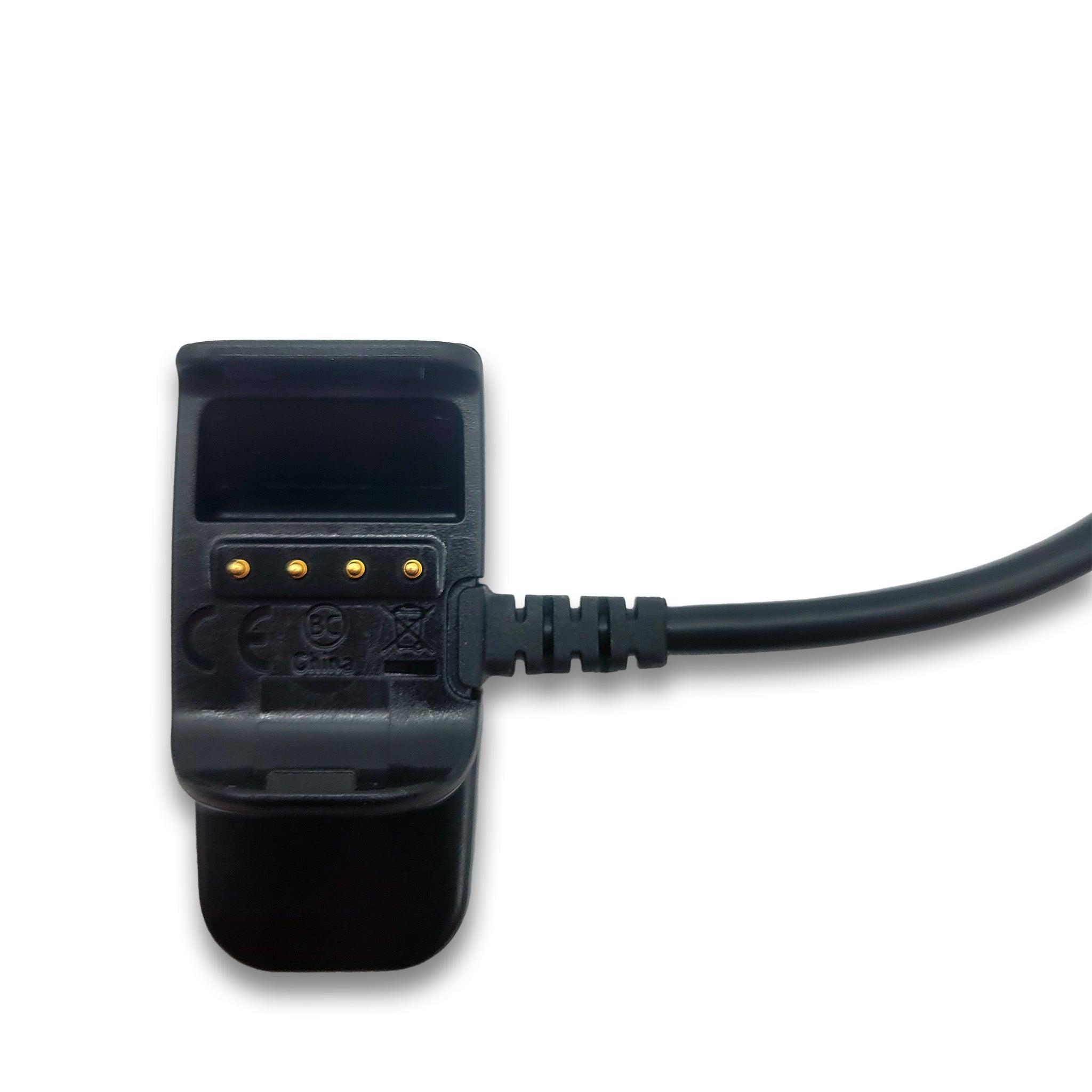 Close up prong view of the Garmin Alpha TT15 Mini collar charging clip.