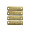 3/4" brass tags with custom embossed text
