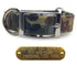 1" Pattern Premium Glow Tuff Center Ring Dog Collar with Brass Name Plate