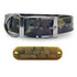 1" Pattern Premium Glow Tuff D Ring Dog Collar with Brass Name Plate