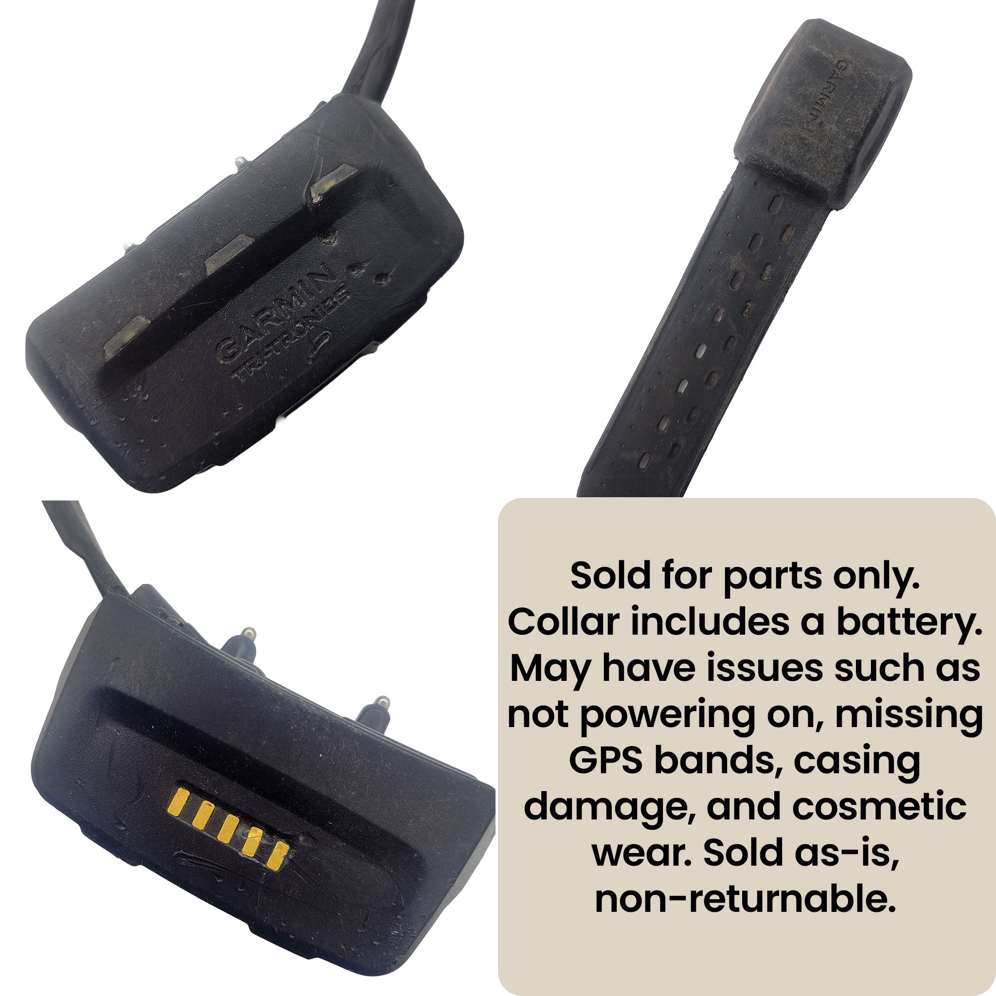 Garmin TT15 parts disclaimer