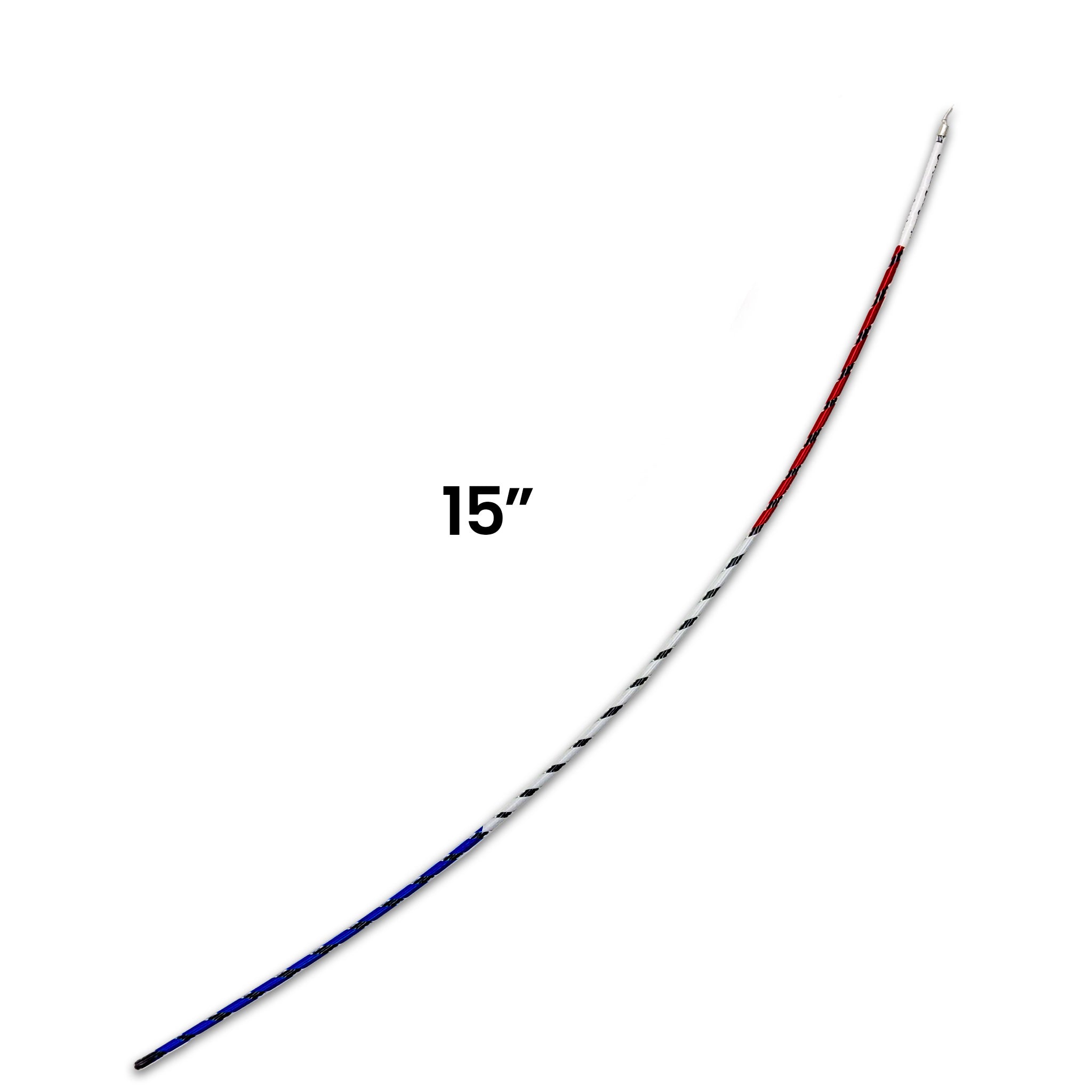 Reflective Red white and blue antenna for Garmin Tracking collars 15 inches long