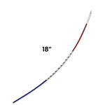 Reflective Red white and blue antenna for Garmin Tracking collars 18 inches long