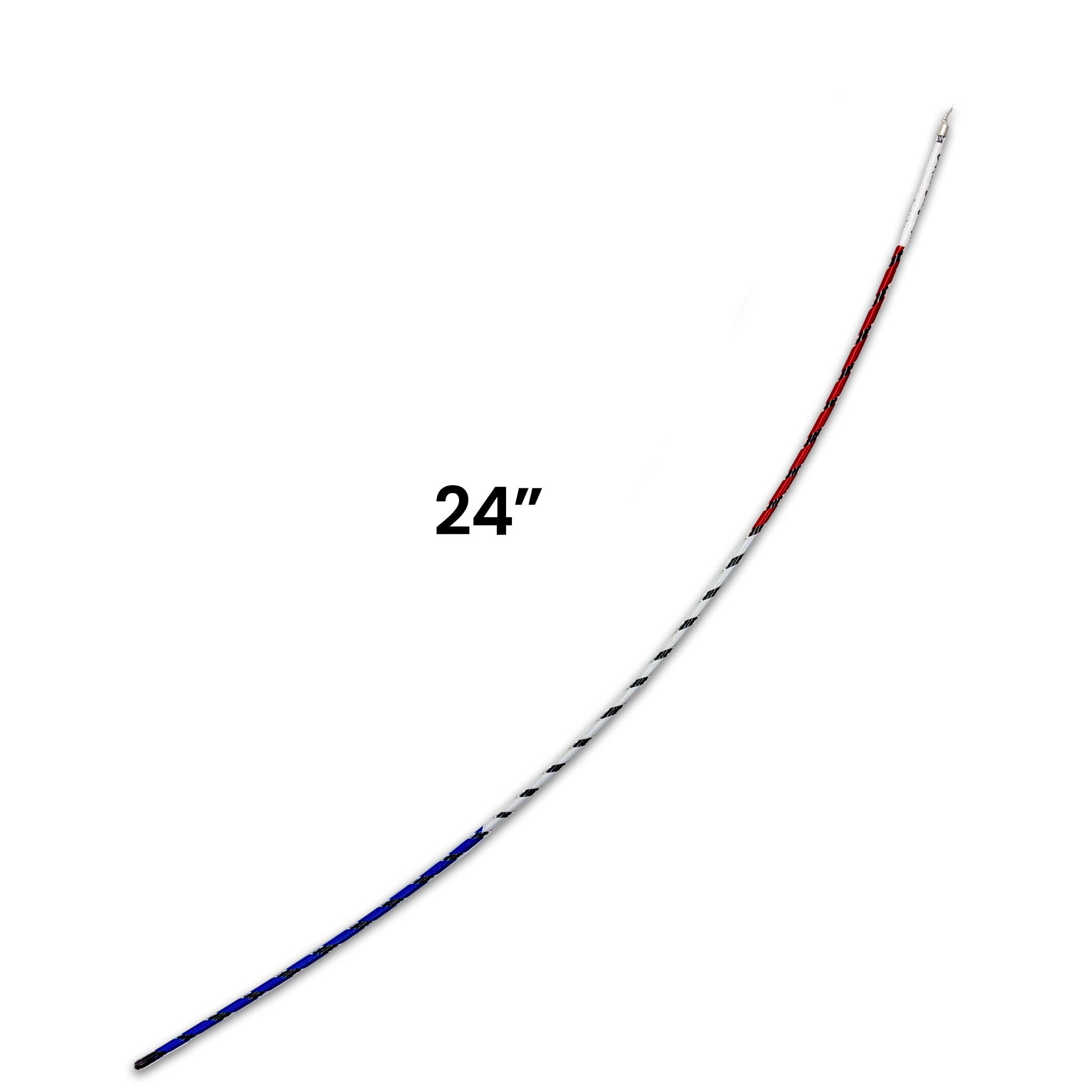 Reflective Red white and blue antenna for Garmin Tracking collars 24 inches long