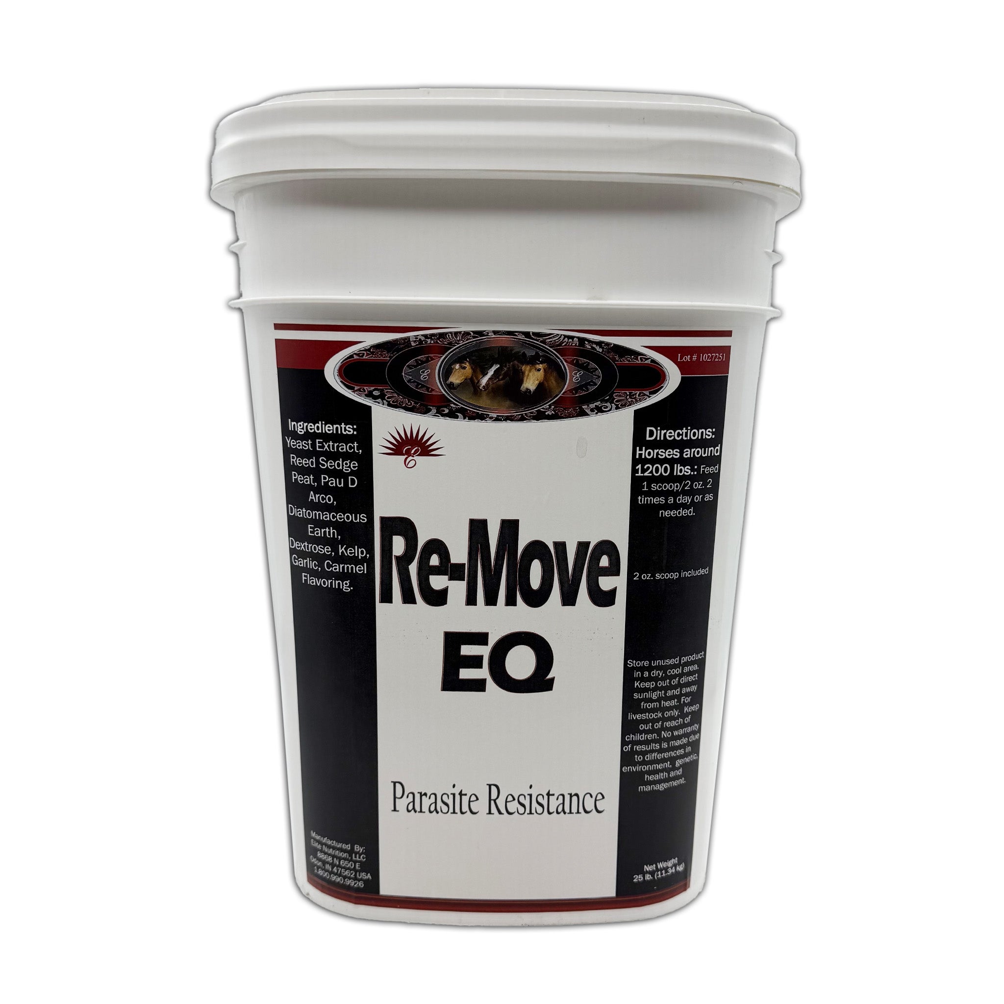 Re-move EQ Parasite Resistance Supplement by Elite Nutrition 30 Pound Container