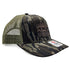 mossy oak bottomland camo trucker hat with Outdoor dog supply leather patch