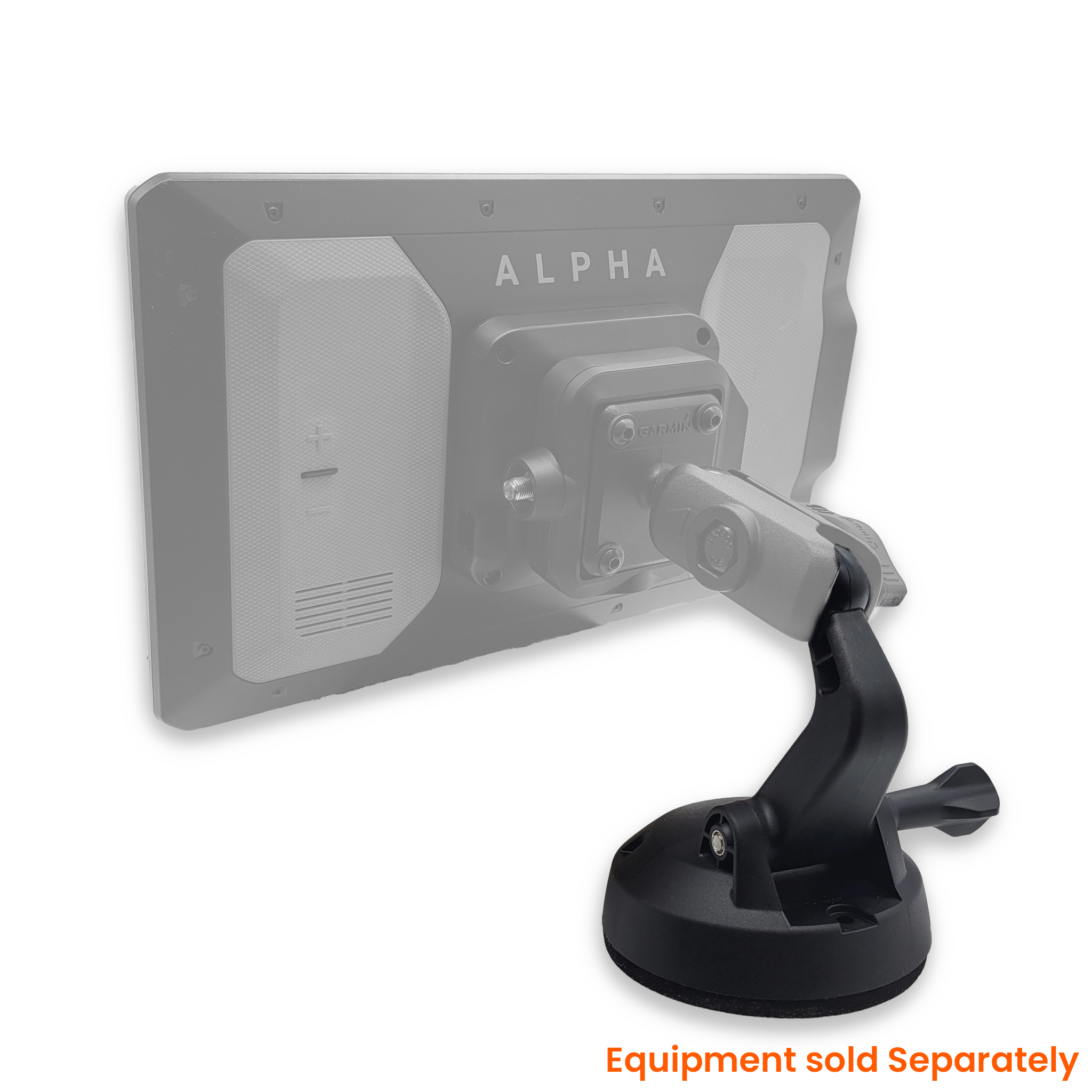 Back of a Garmin Alpha XL on a Garmin screw down dash mount