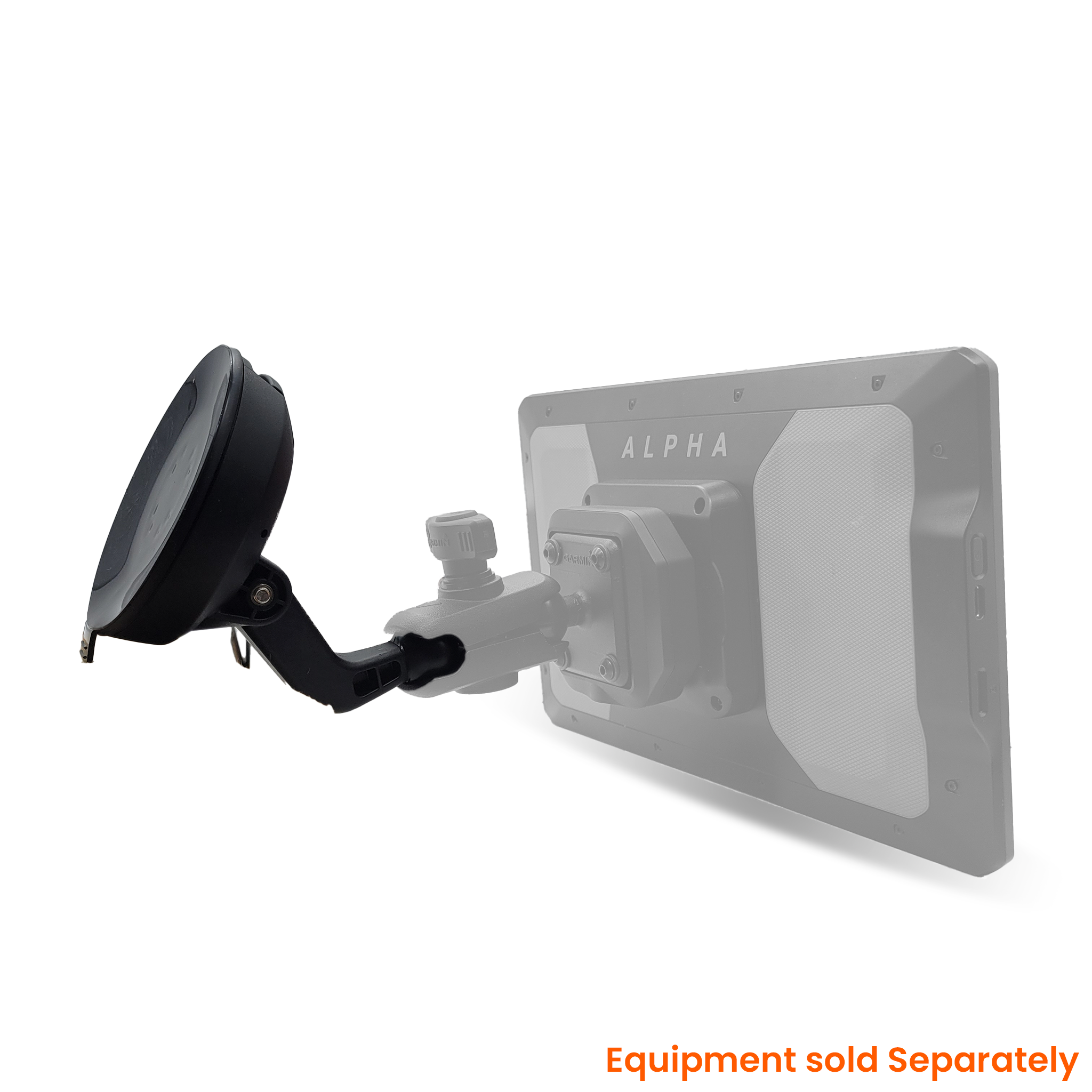 back of a Garmin Alpha XL on a suction cup window mount