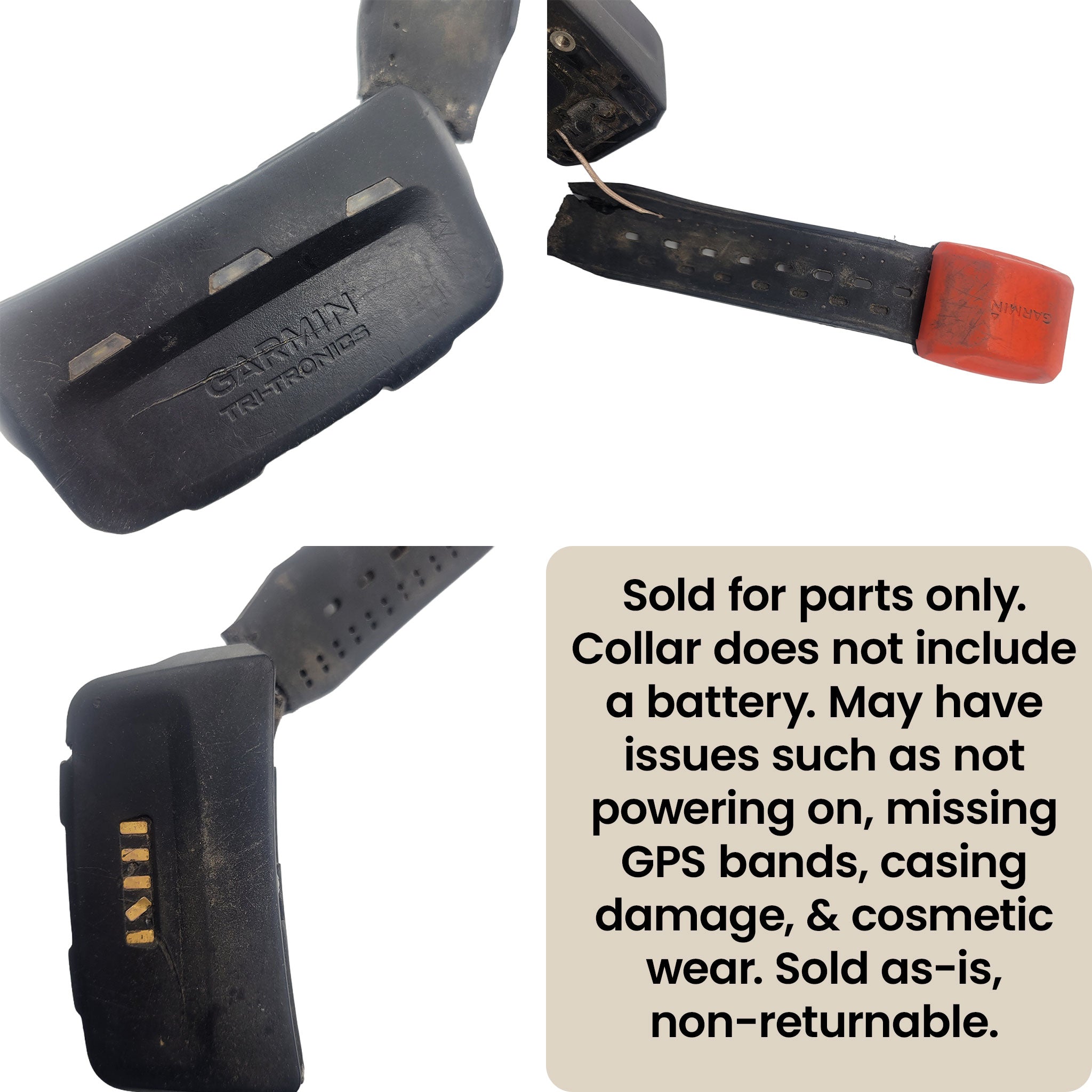 Garmin T5 collar part only Showing all sides.