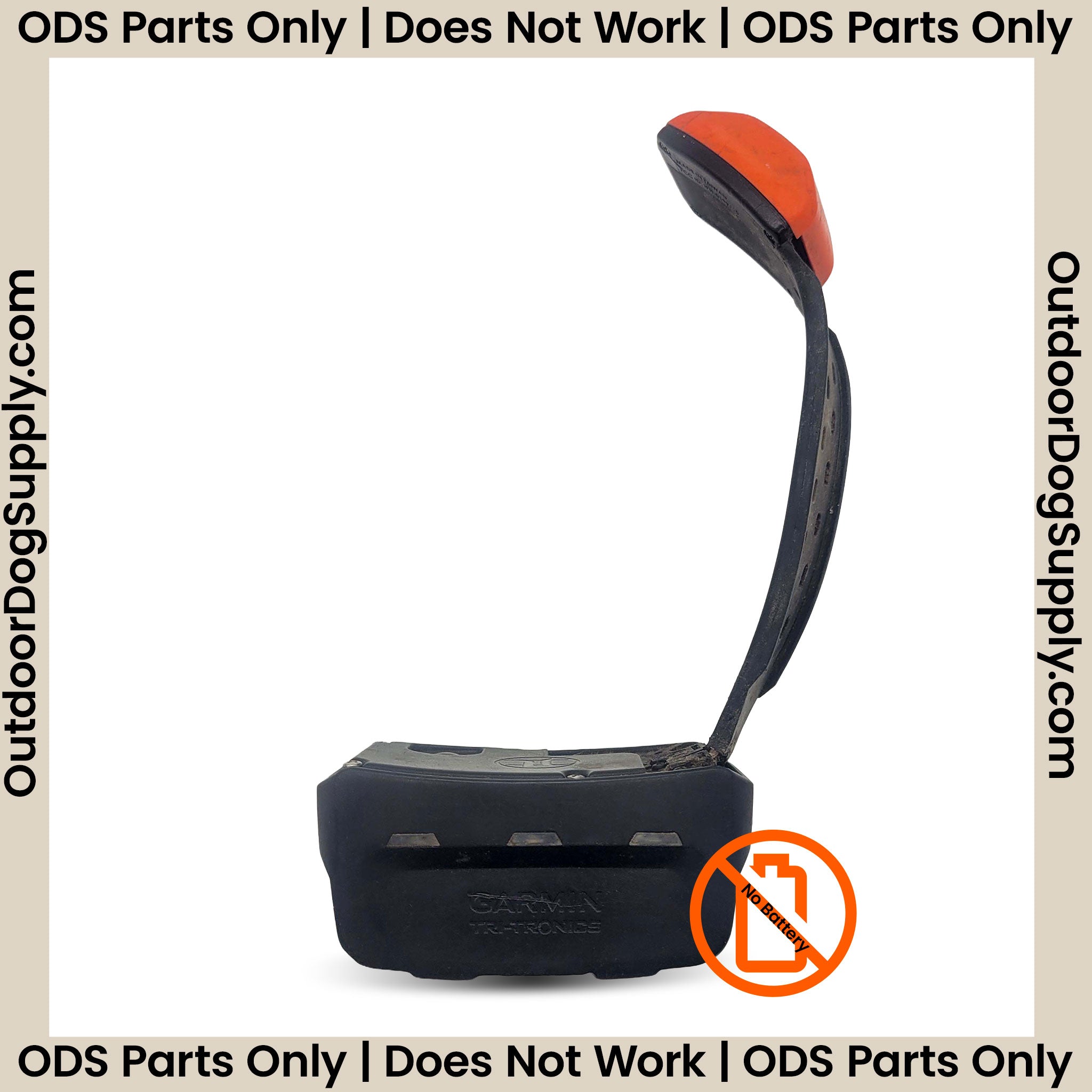 Front View of the Garmin T5 collar parts only.