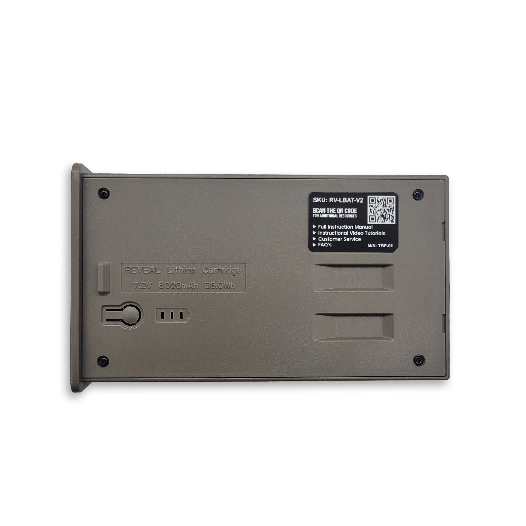 Tactacam REVEAL Rechargeable Lithium Battery with qr code