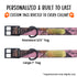 custom tags on nylon pink camo collars