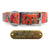 1" Pattern Premium Glow Tuff D Ring Dog Collar with Brass Name Plate