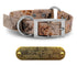 1" Pattern Premium Glow Tuff Center Ring Dog Collar with Brass Name Plate