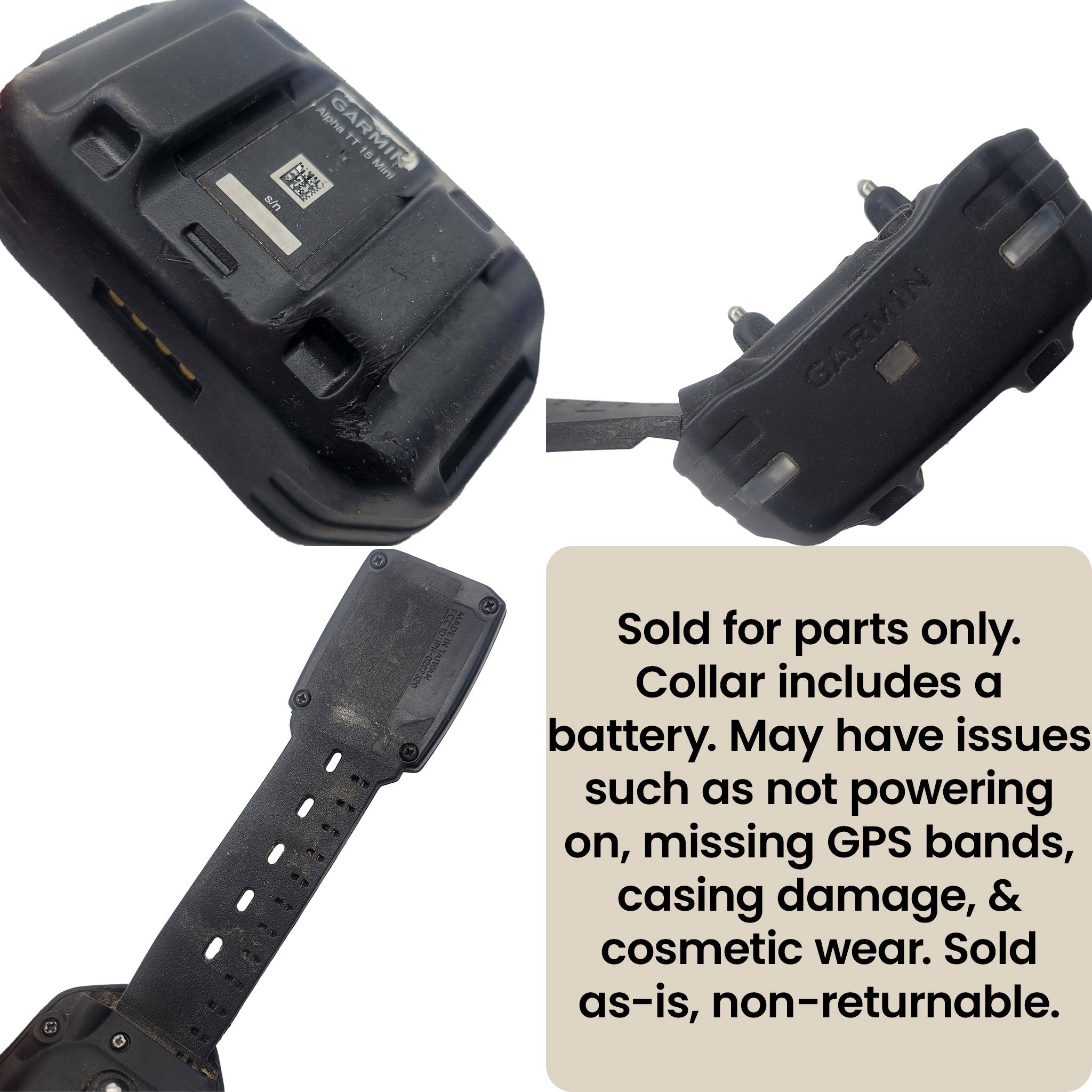 Showing all sides of the TT15 Mini used for parts only