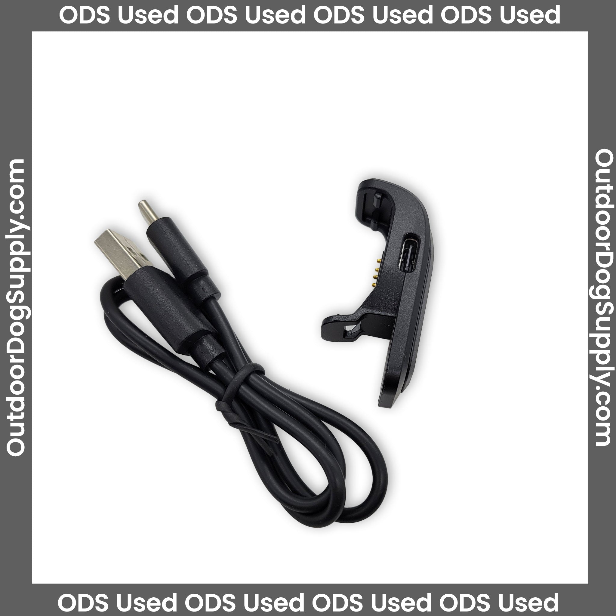 Pre-owned Garmin Alpha TT25 charging clip and cable
