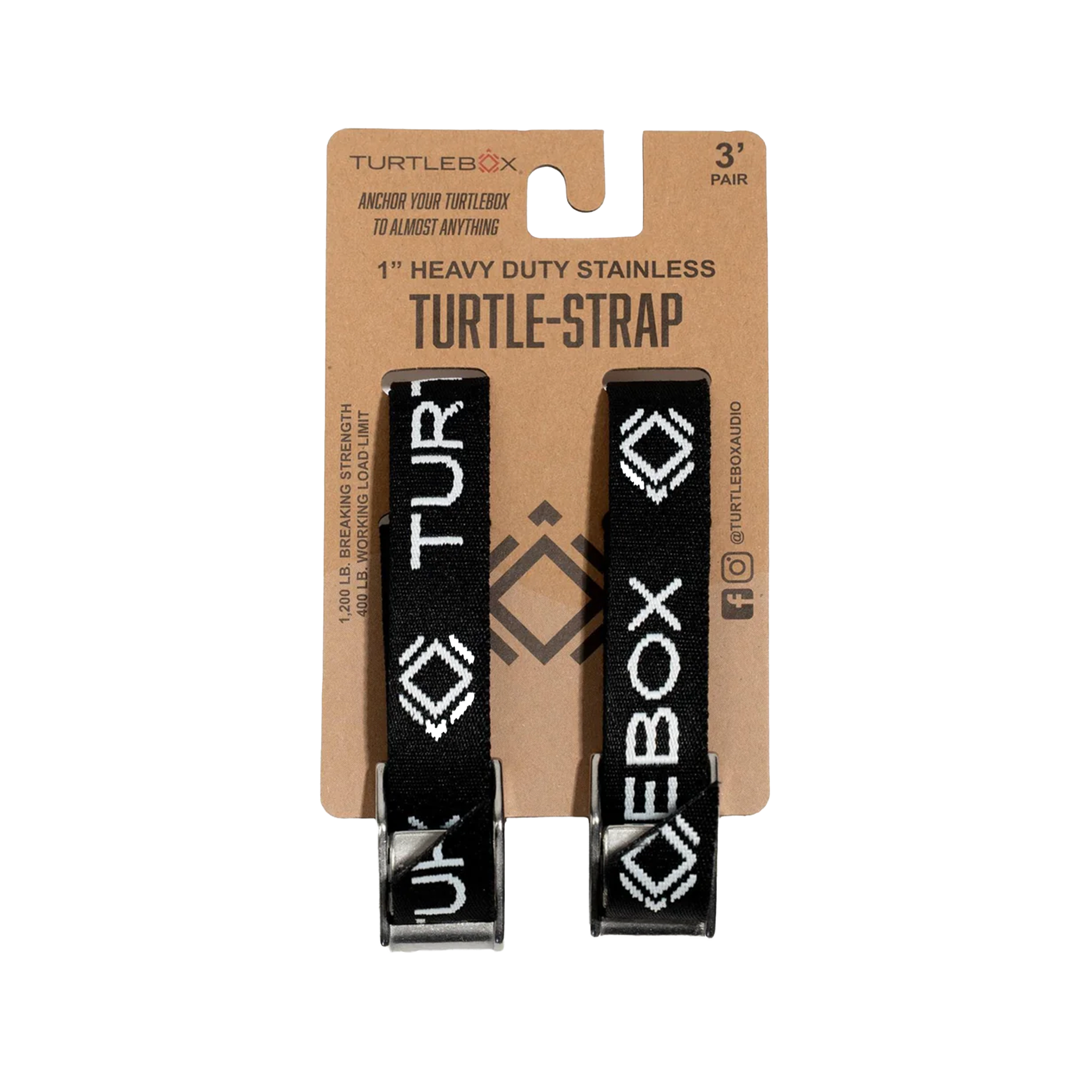 Turtlebox Tie-down Strap Kit black
