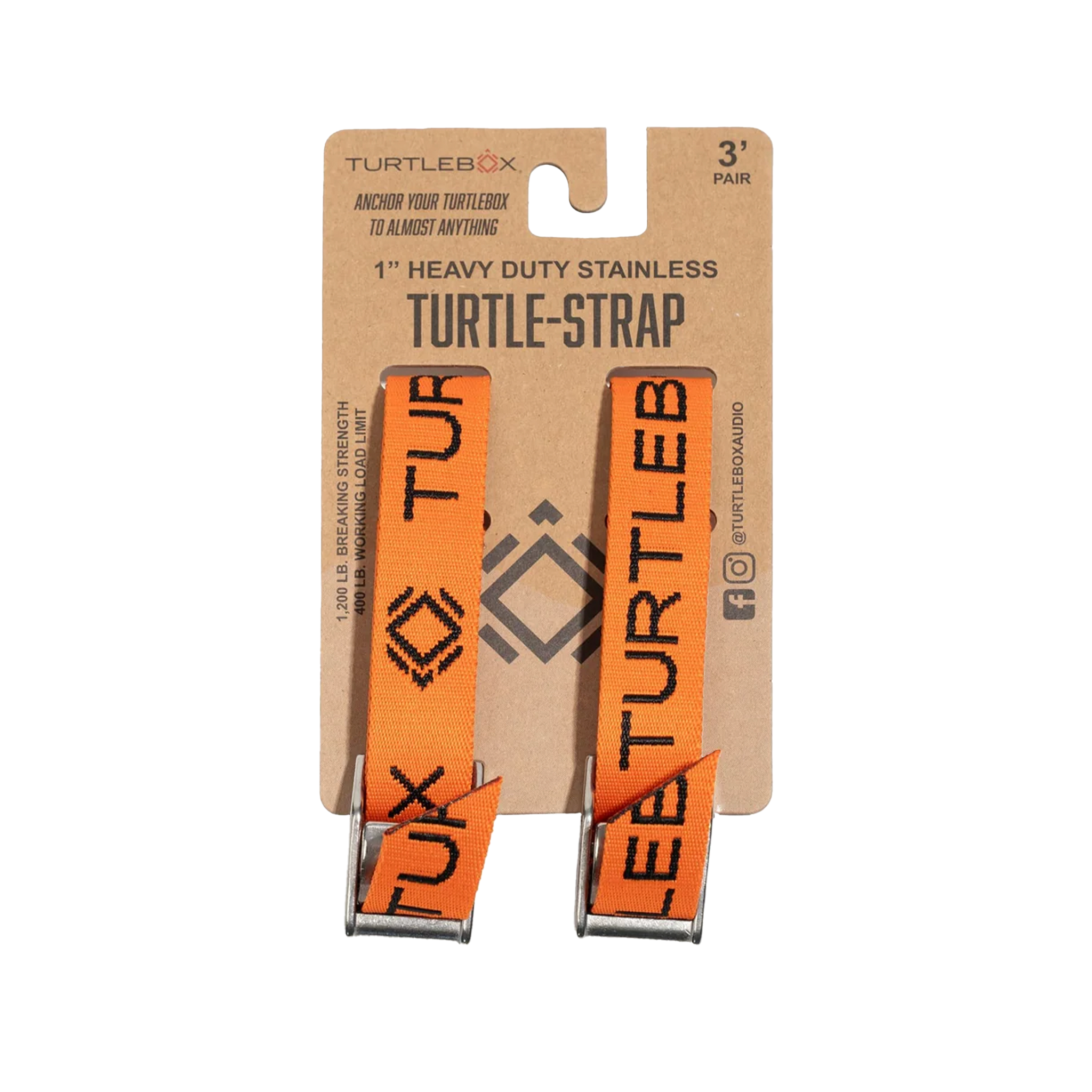 Turtlebox Tie-down Strap Kit orange