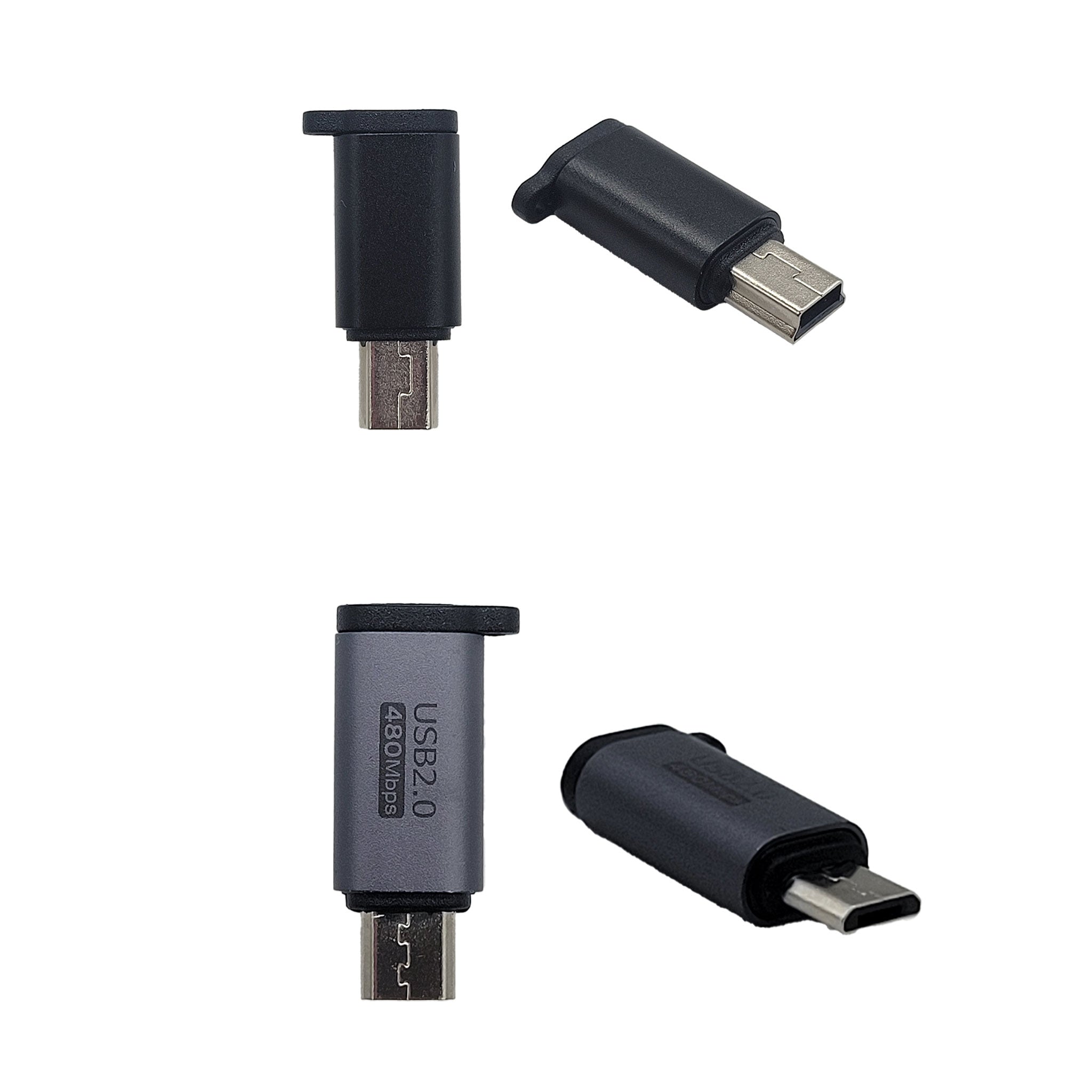 Mini and Micro USB adapters fro Type C charging cords