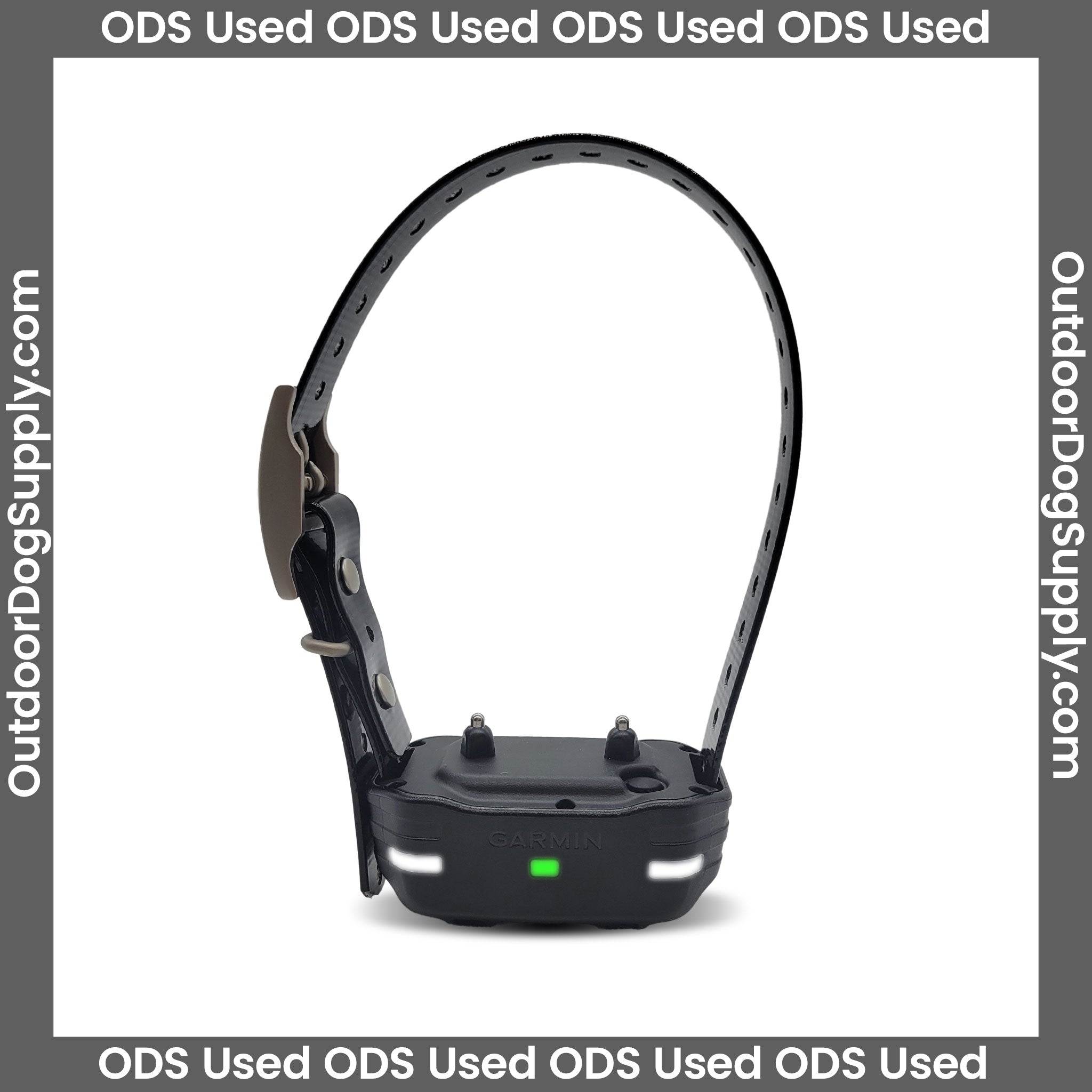 Used Garmin PT10 Collar with Basic Garmin Strap front