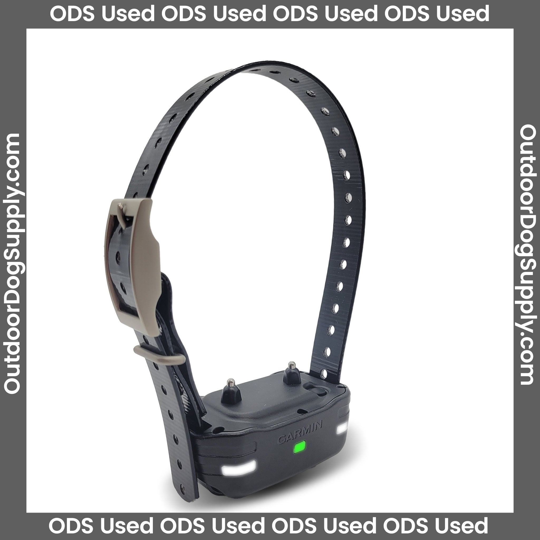 Used Garmin PT10 Collar with Basic Garmin Strap right facing