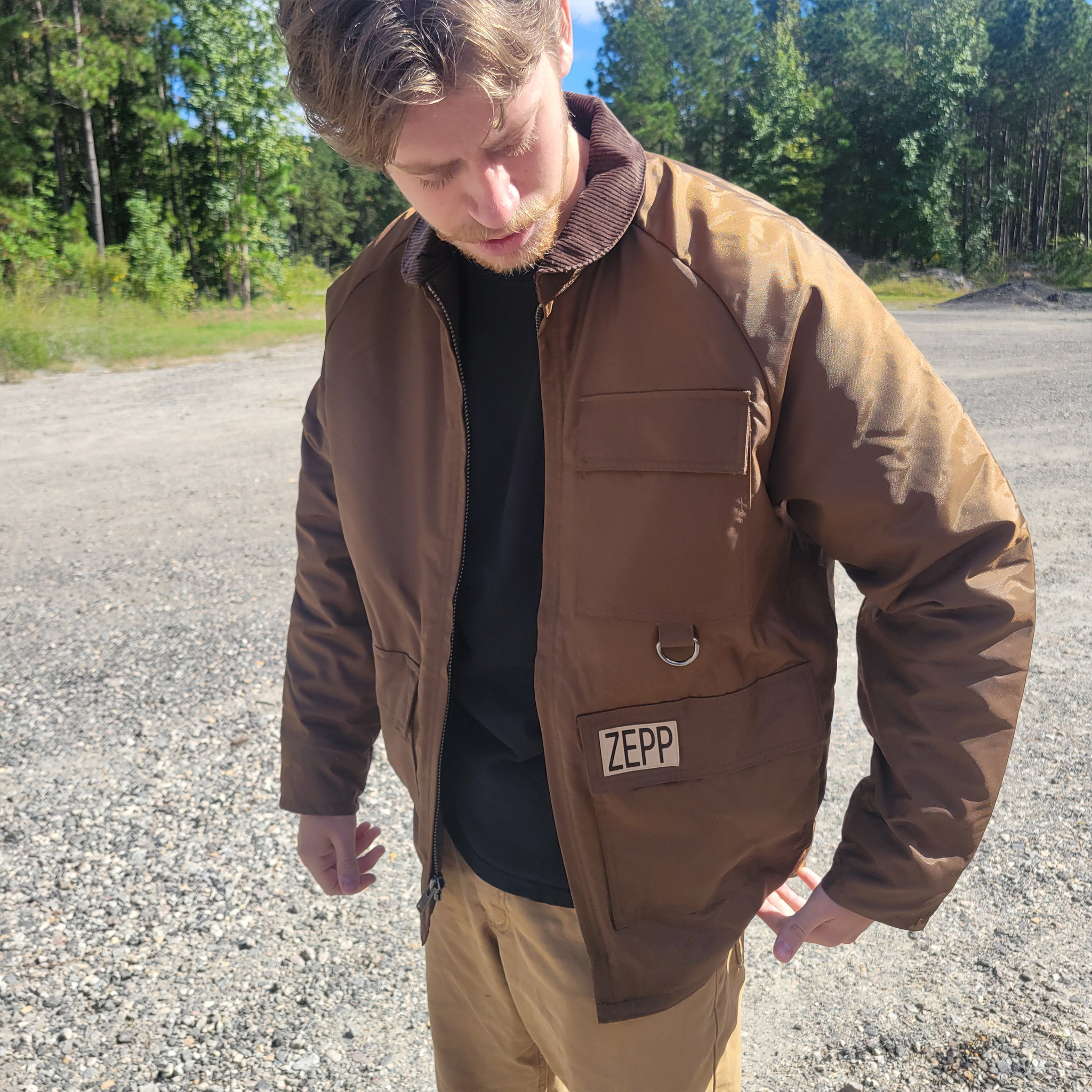 close up of classic zepp jacket